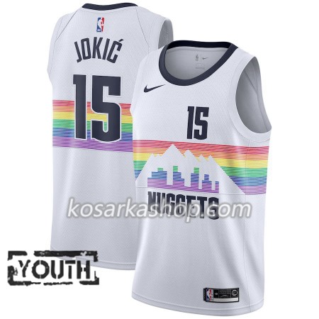 Dres Denver Nuggets Nikola Jokic 15 Nike 2018-19 City Edition Bijela Swingman - Dječji